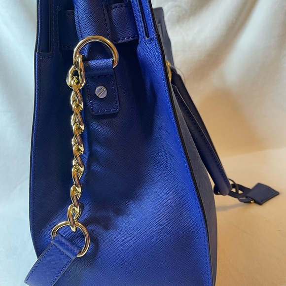 Michael Kors blue Hamilton style bag, EUC - Picture 14 of 15